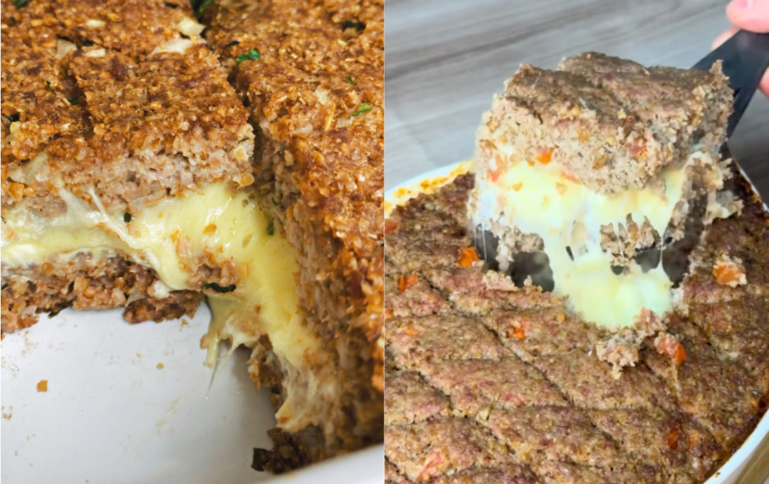 Você Vai Ser a Rainha da Cozinha Quando Servir Esse Kibe de Forno Recheado com Queijo e Catupiry!