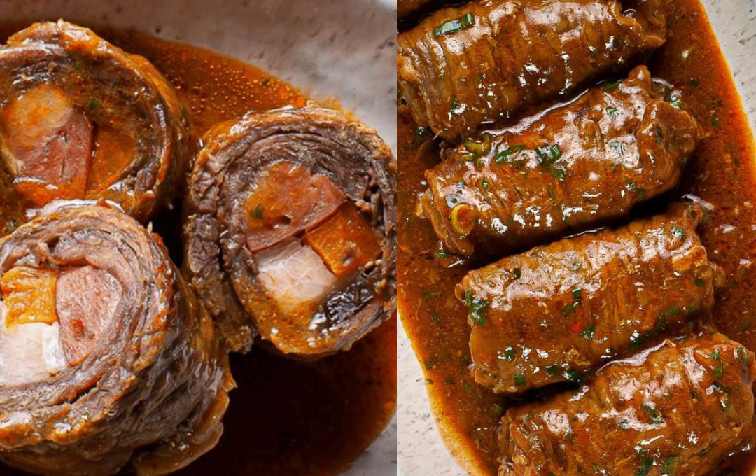 Esse BIFE À ROLÊ ficou tão macio que não sobrou nada para contar história