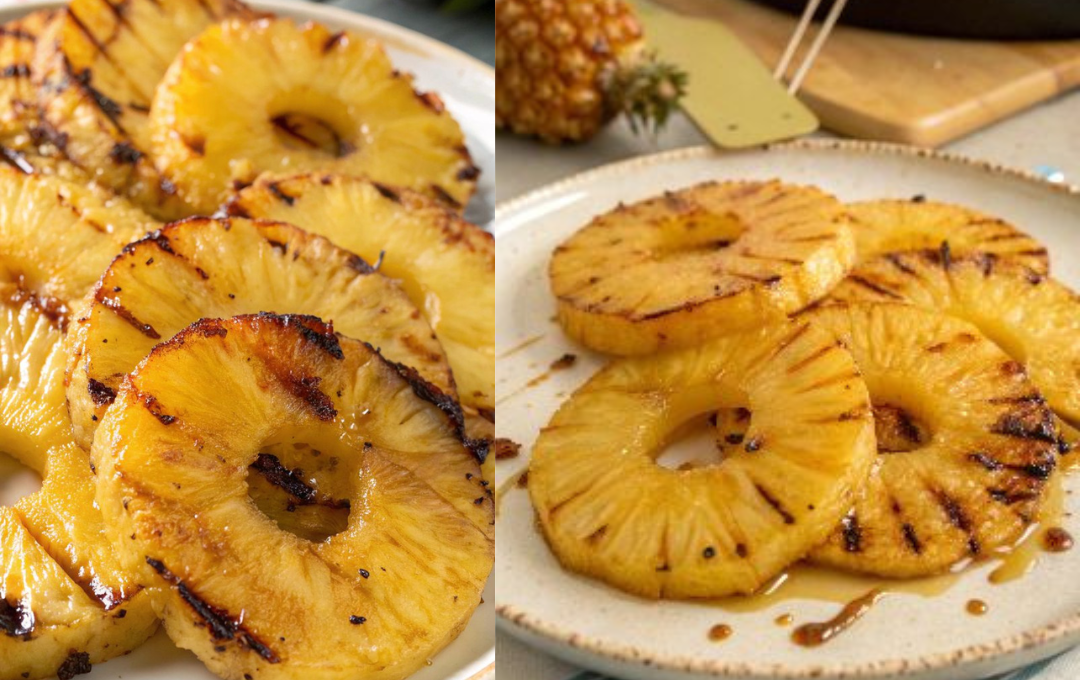 Preparei esse ABACAXI GRELHADO NA MANTEIGA e minha família brigou pelo último pedaço