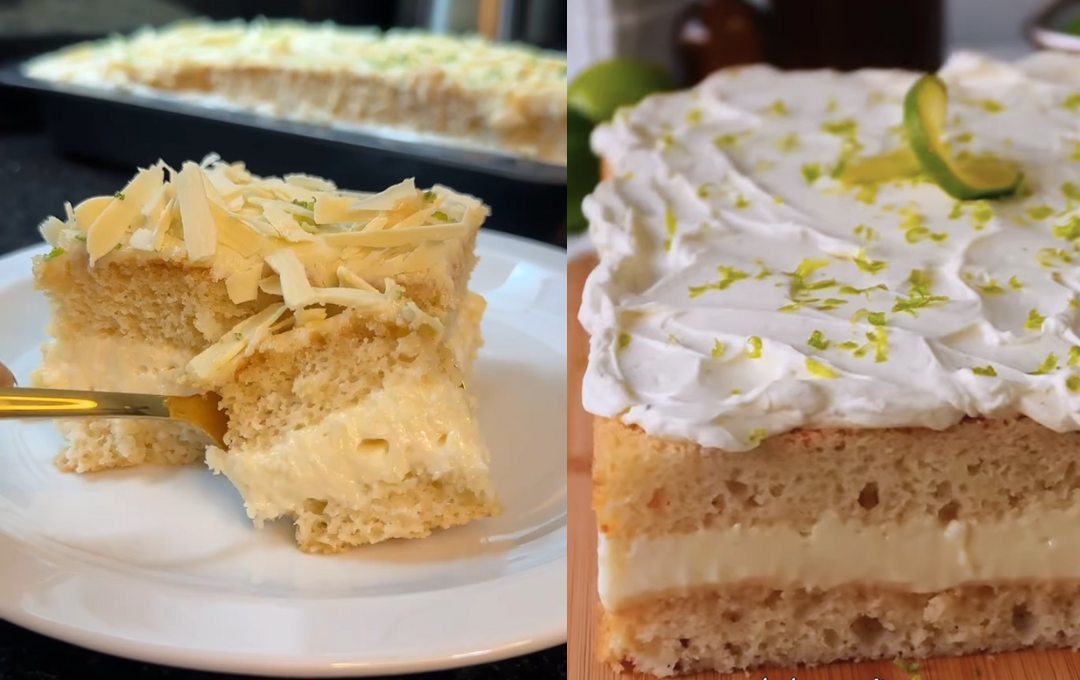 Esse BOLO GELADO DE LIMÃO ficou tão bom que brigaram pelo último pedaço