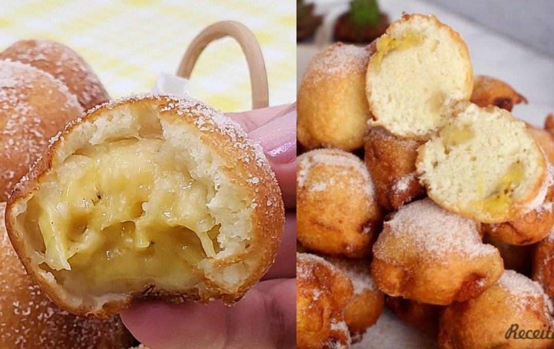 Quando levei esse BOLINHO DE CHUVA COM BANANA para a mesa, ninguém esperou o café ficar pronto