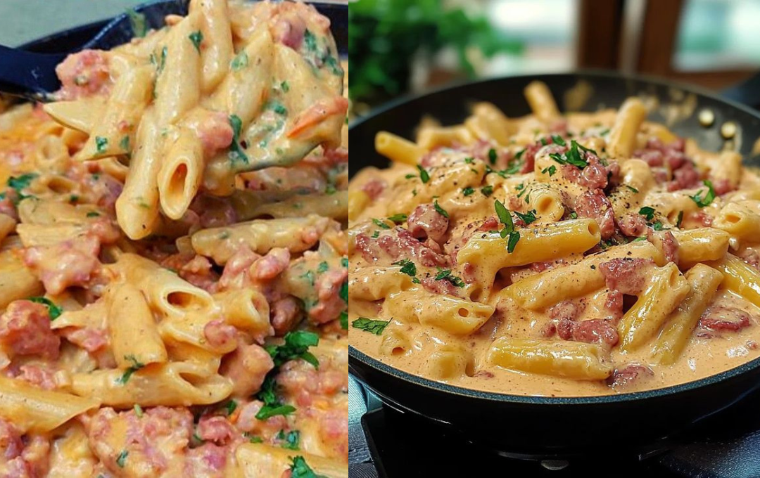 Bati o recorde na cozinha com esse MACARRÃO CREMOSO COM LINGUIÇA que ficou pronto em minutos