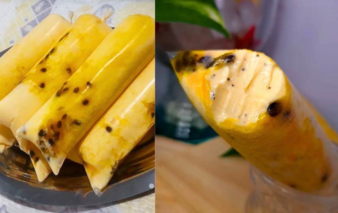 Fiz esse GELADINHO DE MOUSSE DE MARACUJÁ COM CALDA e ele virou a sensação refrescante do meu verão