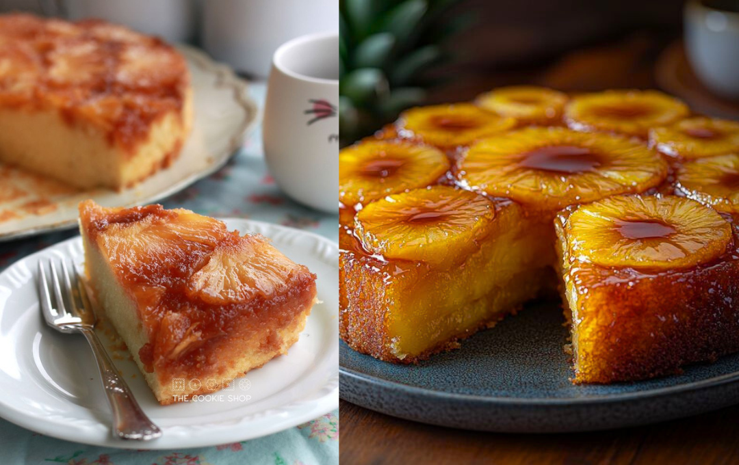 Preparei esse BOLO INVERTIDO DE ABACAXI e o brilho da calda caramelizada deixou todo mundo de queixo caído