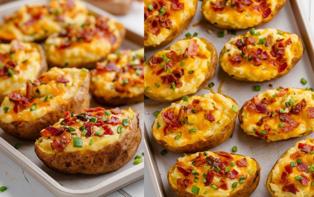 Preparei essa BATATA RECHEADA COM CREME E CHEDDAR e ela ficou tão suculenta que virou o prato favorito aqui do fogãozinho