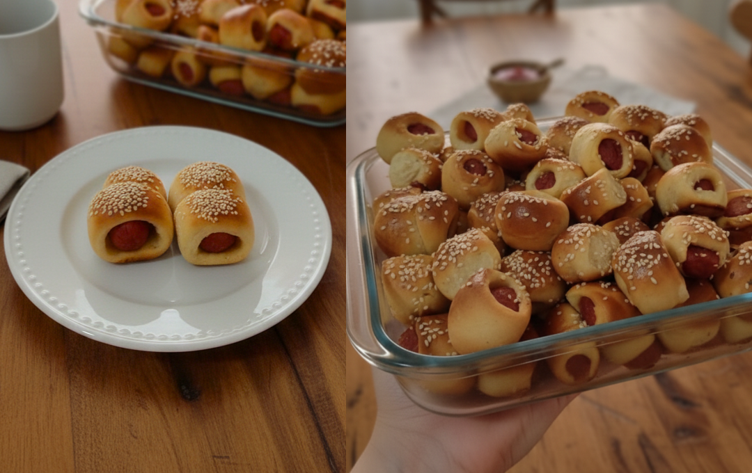 O segredo para esse ENROLADINHO DE SALSICHA não ficar seco é um toque simples no recheio que muda tudo
