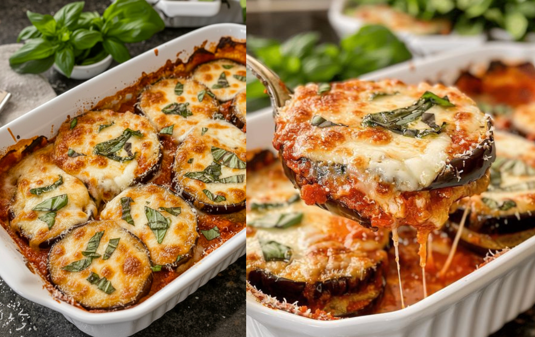 Essa BERINJELA À PARMEGIANA ficou tão suculenta que até quem não gosta de legumes repetiu o prato