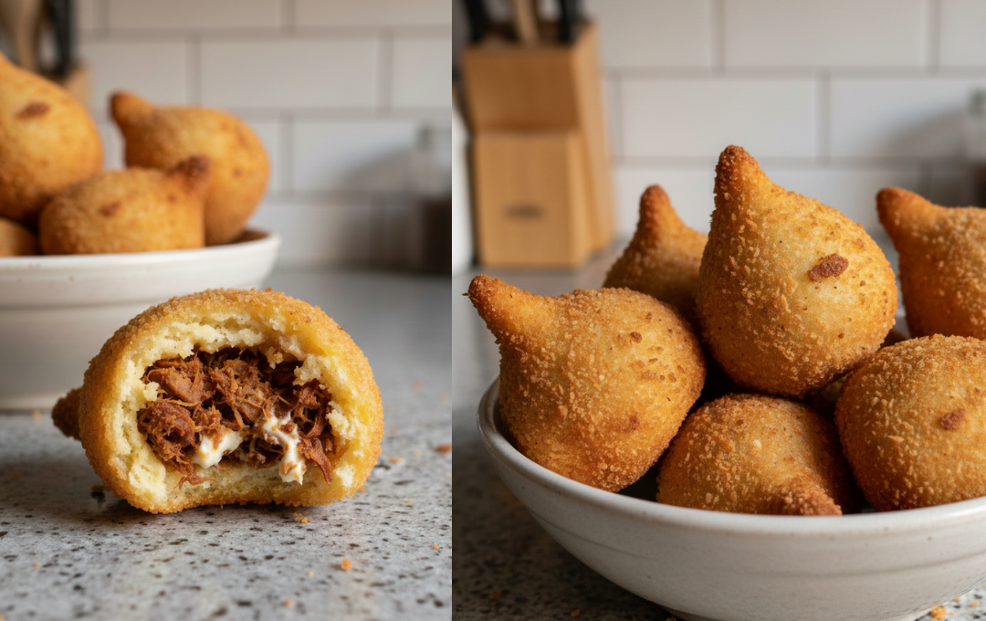 Essa COXINHA DE MANDIOCA COM CARNE SECA é tão fácil de fazer que dá vontade de repetir sempre