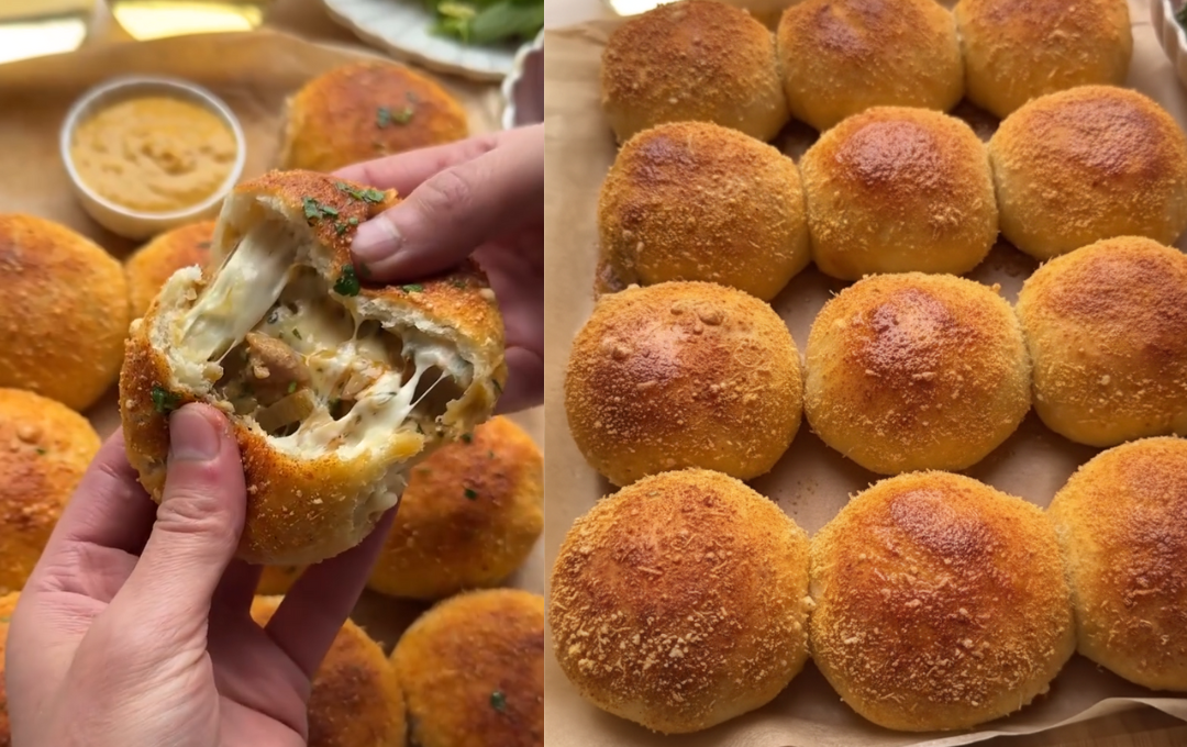 Esse PÃO DE FRANGO COM CEBOLA E QUEIJO virou o favorito aqui em casa e agora não pode faltar nos nossos encontros