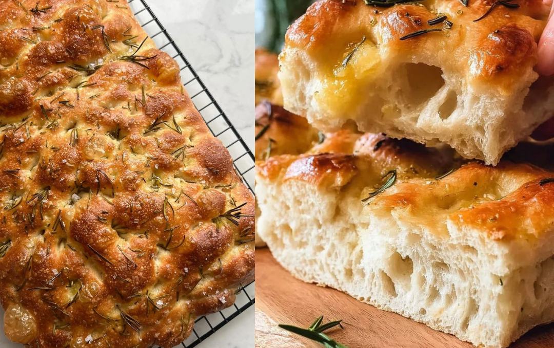 Fiz essa FOCACCIA ARTESANAL hoje e juro: não precisei sovar nem um minutinho!