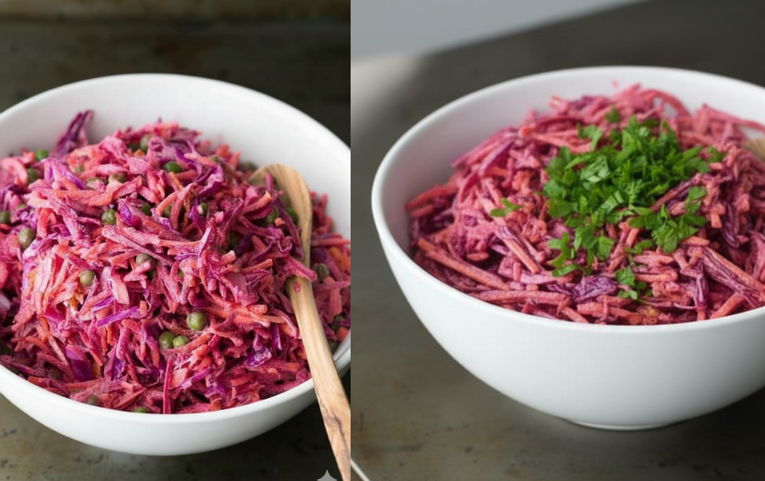 Fiz uma versão diferente da SALADA DE BETERRABA RUSSA e o resultado ficou muito mais leve e refrescante