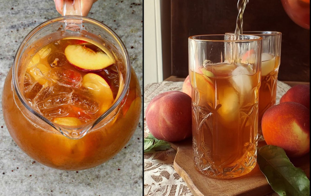 O frescor desse CHÁ GELADO DE PÊSSEGO virou o meu segredo para transformar qualquer tarde quente em um momento de pura paz