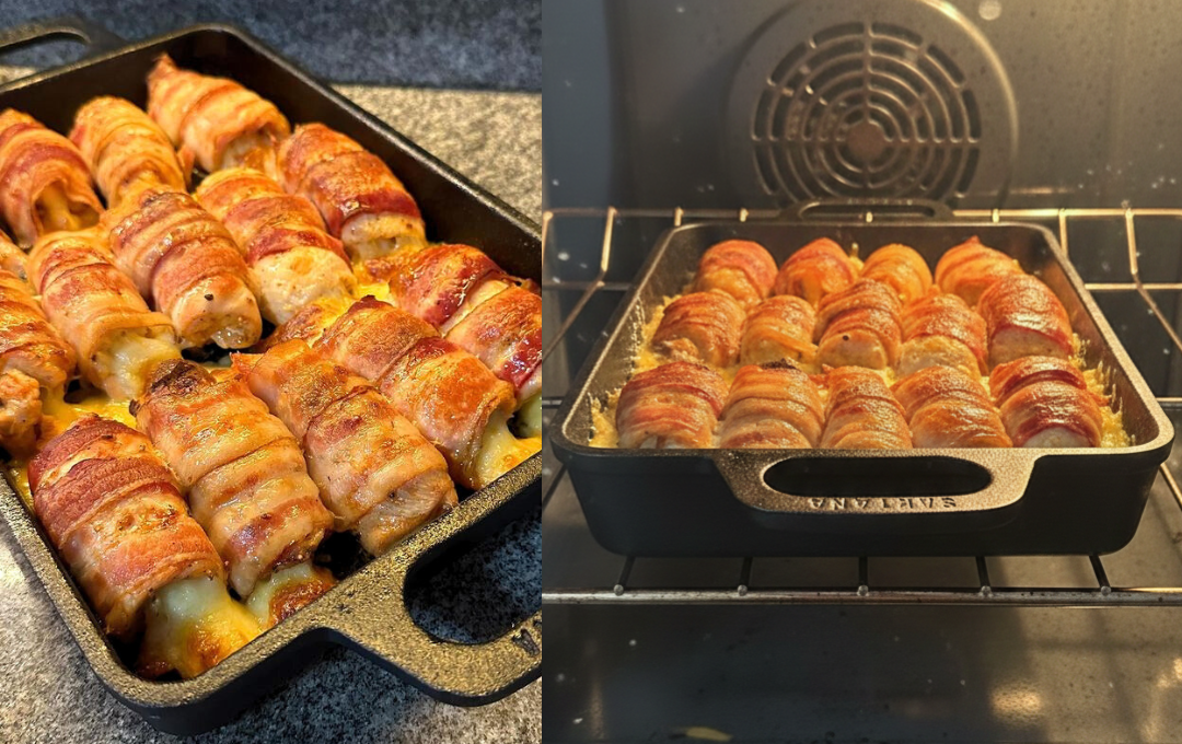 O segredo desse ROLINHO DE FRANGO COM QUEIJO COALHO E BACON para transformar o seu domingo em um banquete de chef