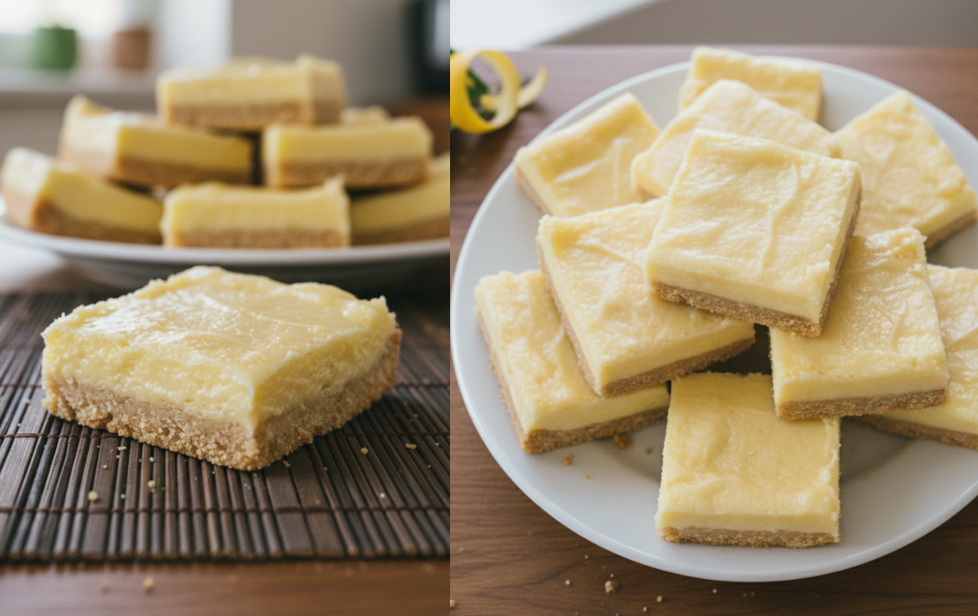 Preparei essas BARRINHAS DE LIMÃO CREMOSAS e a leveza desse doce virou o assunto preferido da tarde