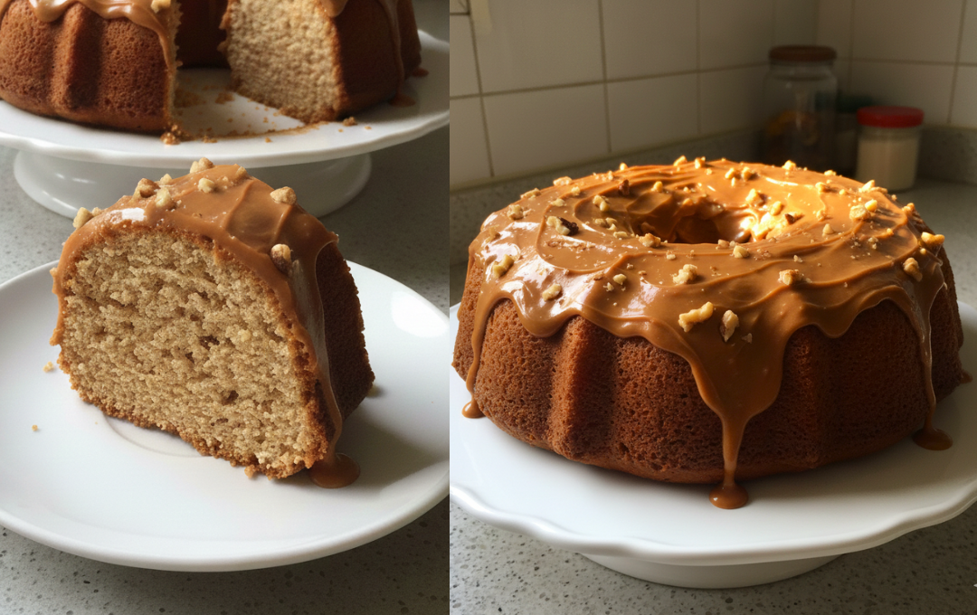 Preparei esse BOLO COM CARAMELO DE LEITE CONDENSADO E NOZES e o brilho dessa cobertura deixou todo mundo sem palavras