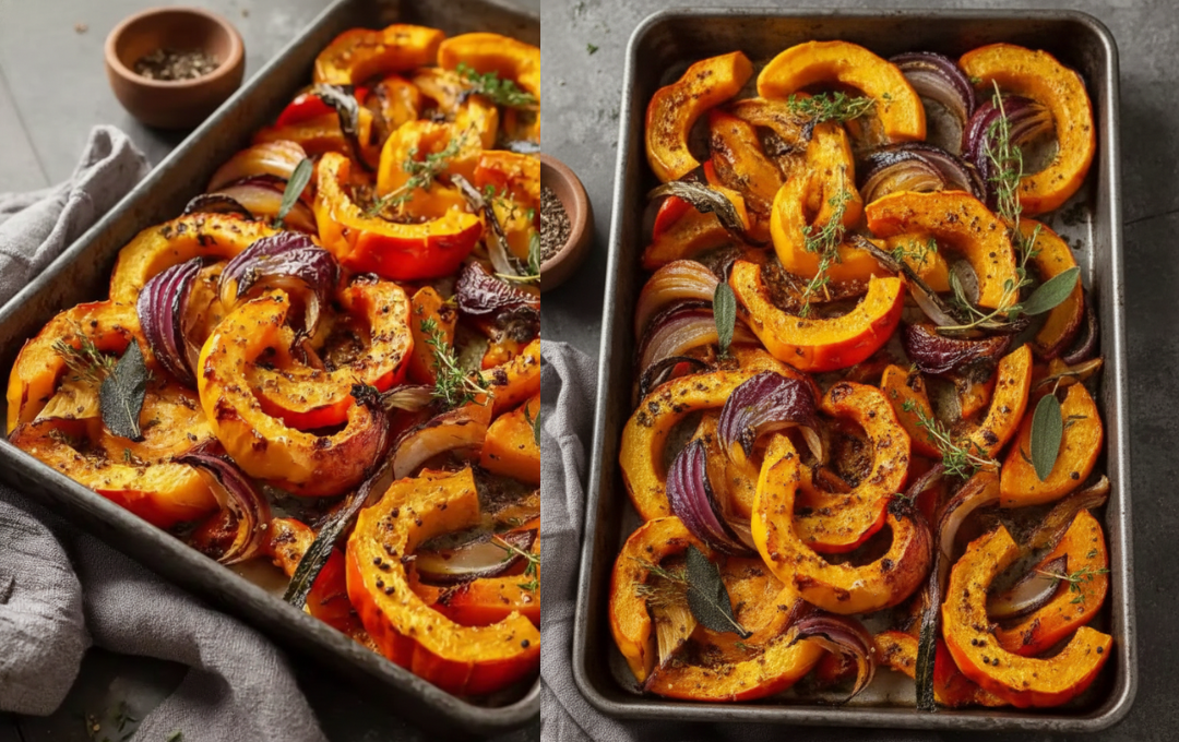 Quando preparei essa ABÓBORA ASSADA COM MEL E ERVAS o perfume trouxe a vizinhança para o portão