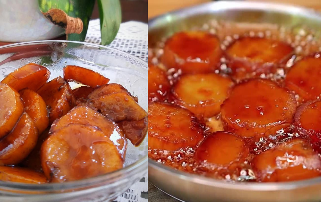 Você não vai acreditar no brilho dessa BATATA DOCE CARAMELIZADA que derrete na boca