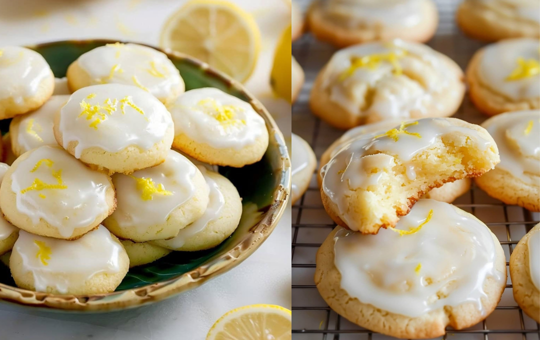 A cobertura desse BISCOITO DE LIMÃO COM GLACE é o que faz todo mundo fechar os olhos na primeira mordida