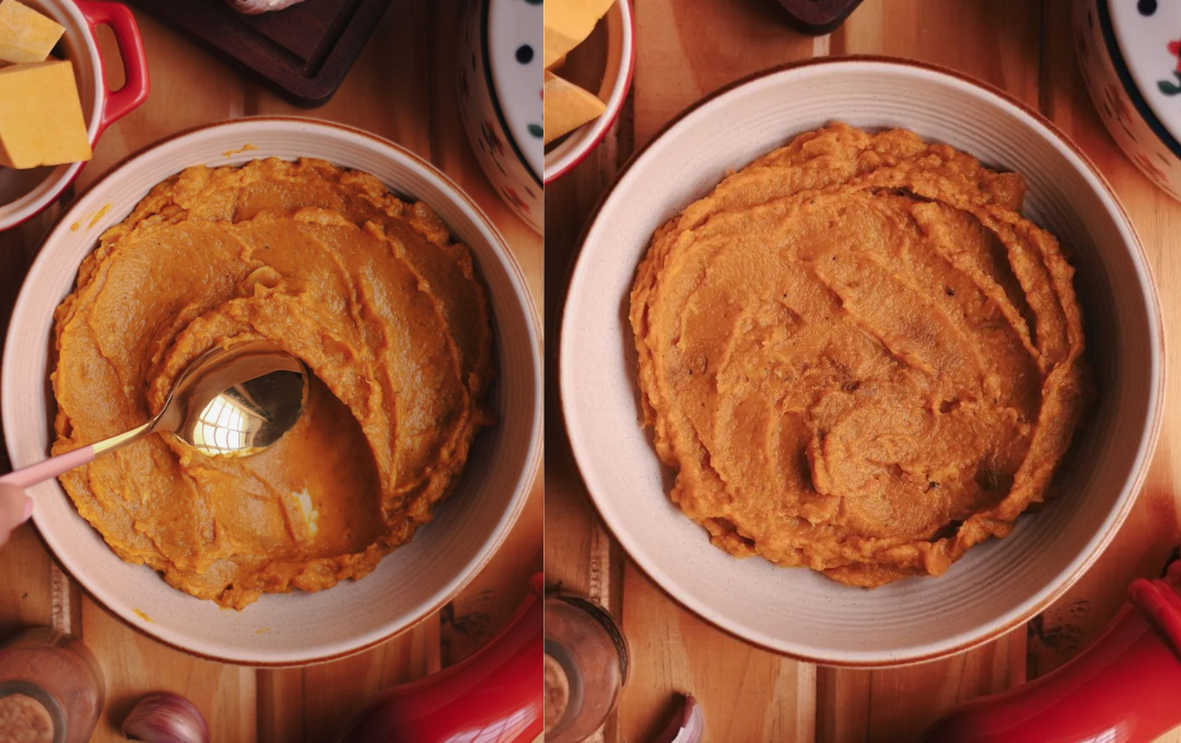 A verdade é que esse PURÊ DE ABÓBORA CABOTIÁ ASSADA faz qualquer acompanhamento parecer sem graça