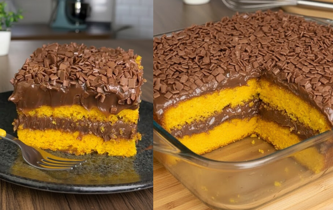 Esse BOLO DE CENOURA COM BRIGADEIRO GOURMET é daqueles que ninguém recusa um segundo pedaço