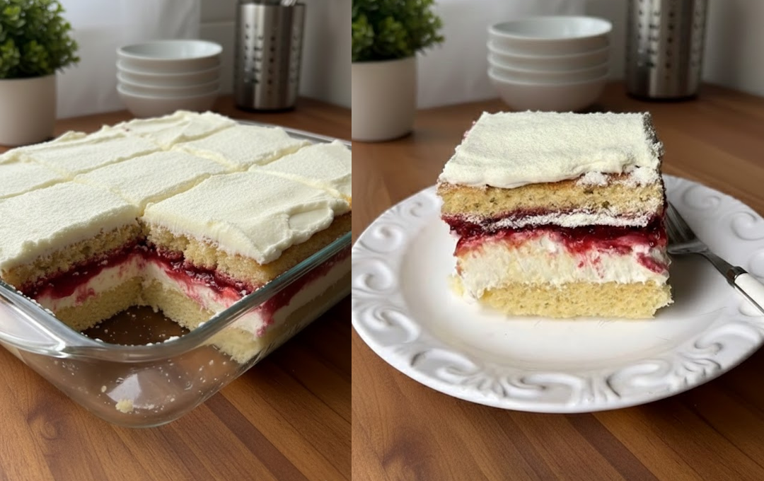 Esse BOLO GELADO DE NINHO COM GELEIA DE MORANGO é o tipo de sobremesa que eu faço com carinho dobrado