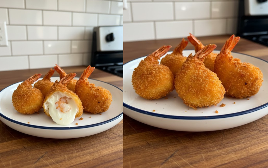 Esse CAMARÃO EMPANADO COM CATUPIRY tem a crocância perfeita por fora e um recheio que explode cremosidade