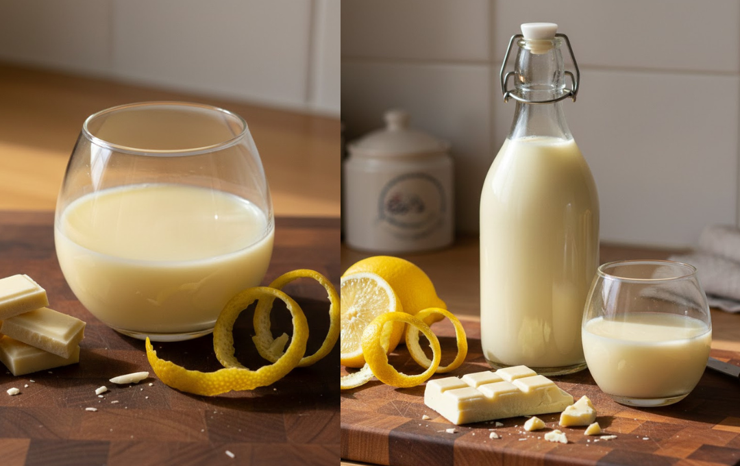 Esse LICOR DE LIMÃO COM CHOCOLATE BRANCO é tão cremoso e perfumado que ninguém acredita que foi feito em casa