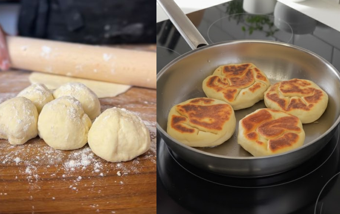 Esse PÃOZINHO DE FRIGIDEIRA RECHEADO é simples, rápido e surpreende na primeira mordida