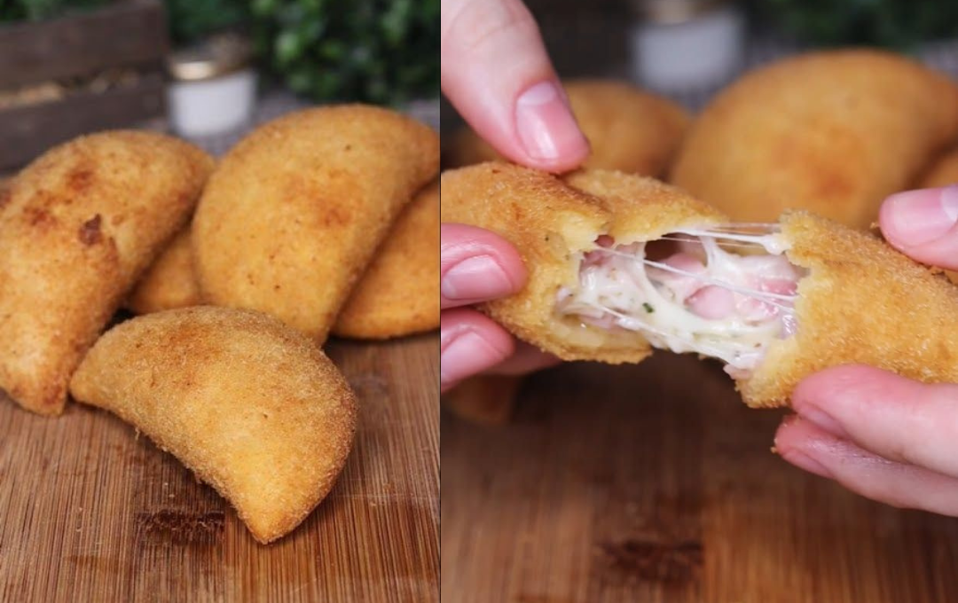 Esse RISOLE DE PRESUNTO E QUEIJO ficou macio por dentro e sequinho por fora, como todo salgado deveria ser