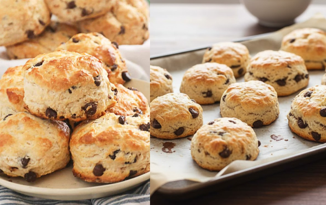 Esse SCONE DE GOTAS DE CHOCOLATE virou meu jeito favorito de acompanhar o café